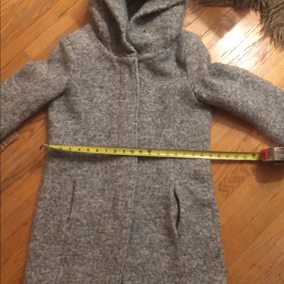 Hudson’s Bay ONLY Hooded Grey Jacket Manteau Coat - Picture 11 of 13